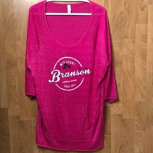 XL HOT PINK BRANSON MISSOURI SOUVENIR SHIRT